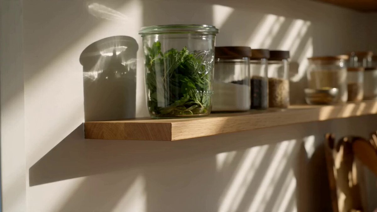 Cinematic kitchen close-up video