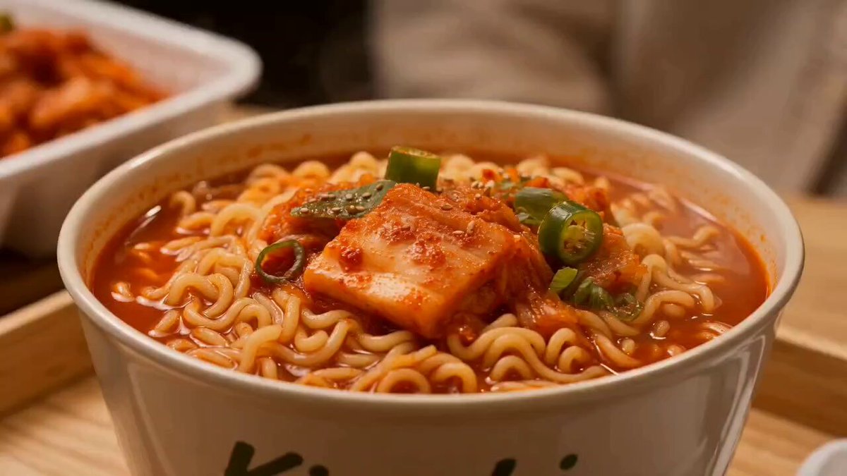 Kimchi Noodles Delivery Ad
