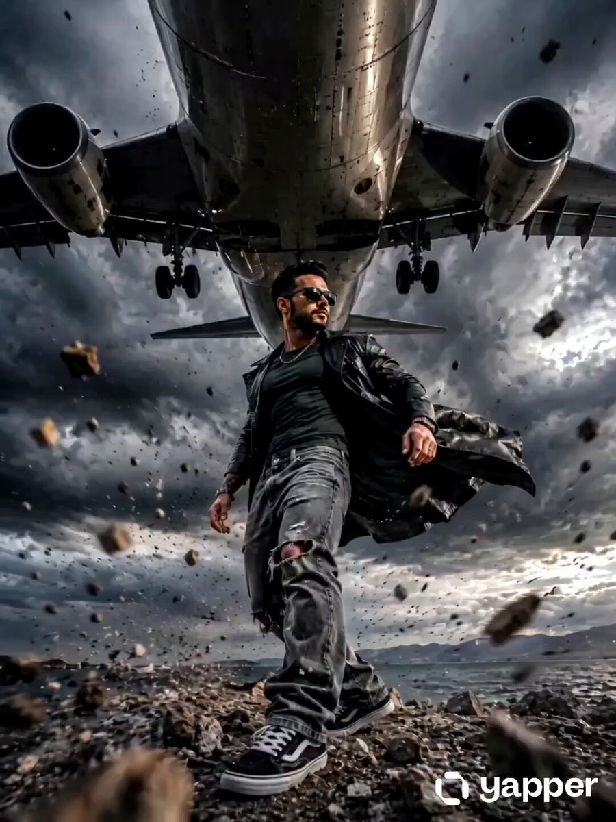 アクション映画のような飛行機の低空飛行