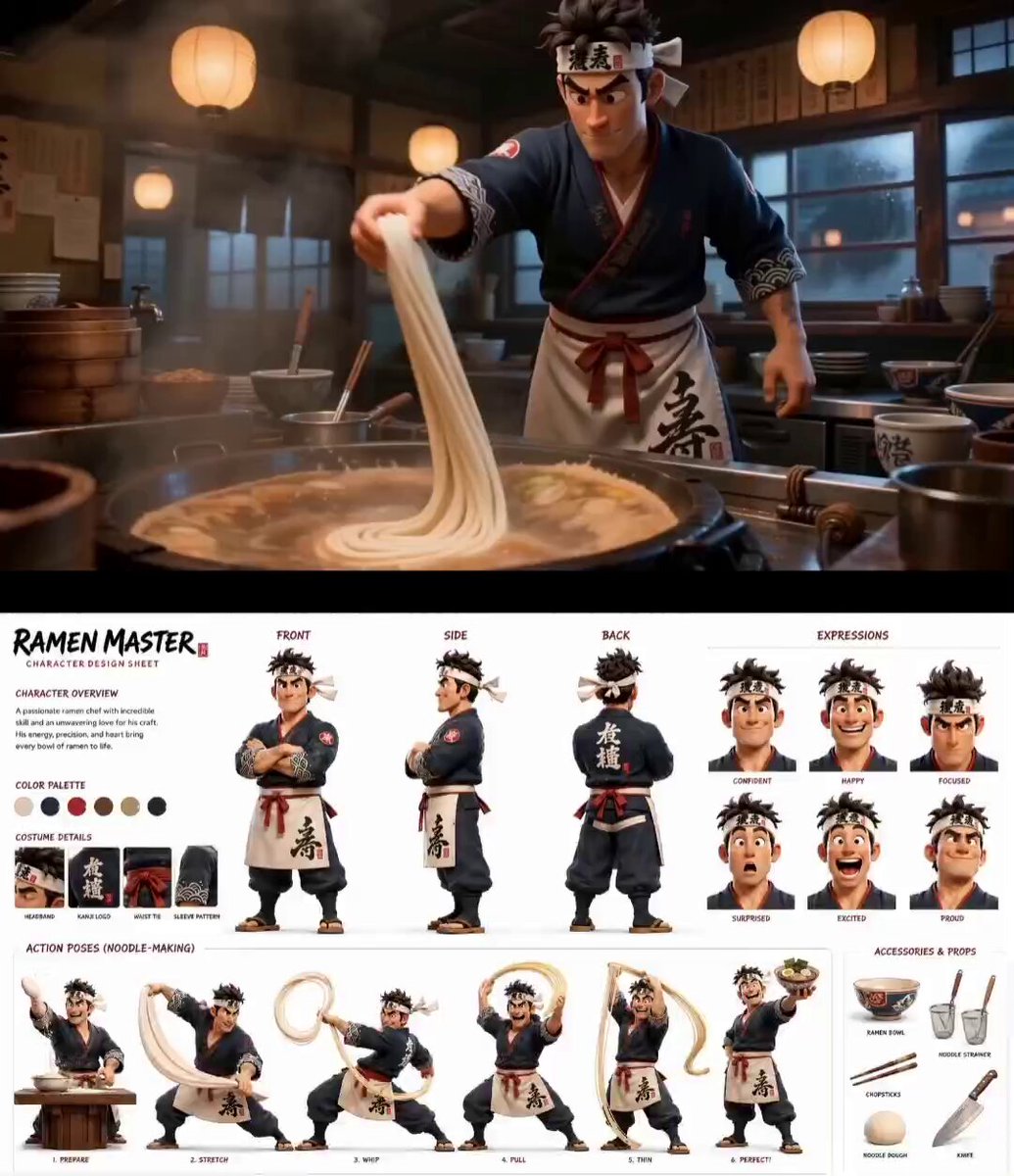 Ramen-Laden in Tokio im Pixar-Stil