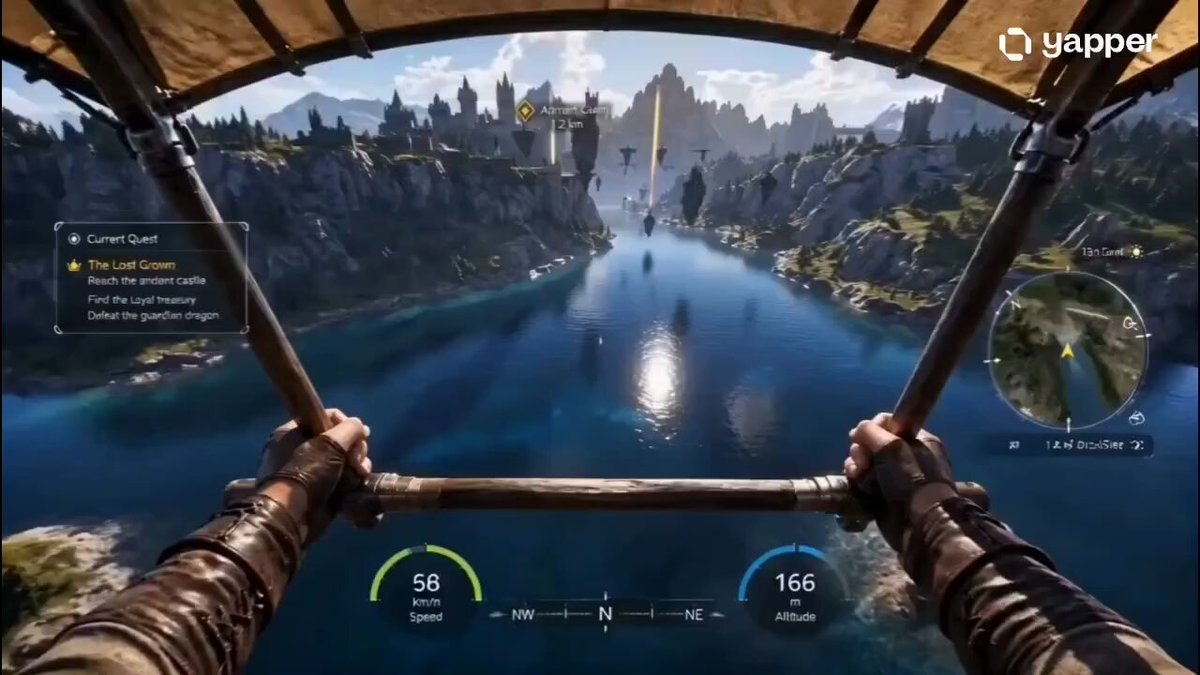 Mittelalterliches Fantasy-POV-Drachenfliegen