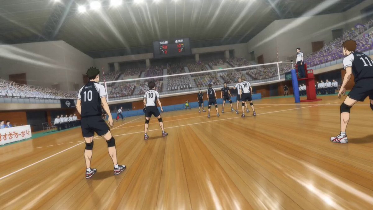 Übermenschlicher Anime-Volleyball-Aufschlag