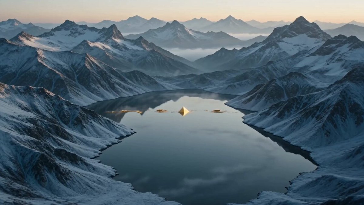 Surreales Spiegelsee-Zeitkino