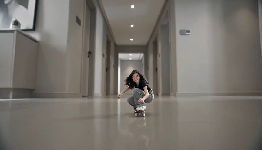 Miniature Skateboarder Bedroom Chase