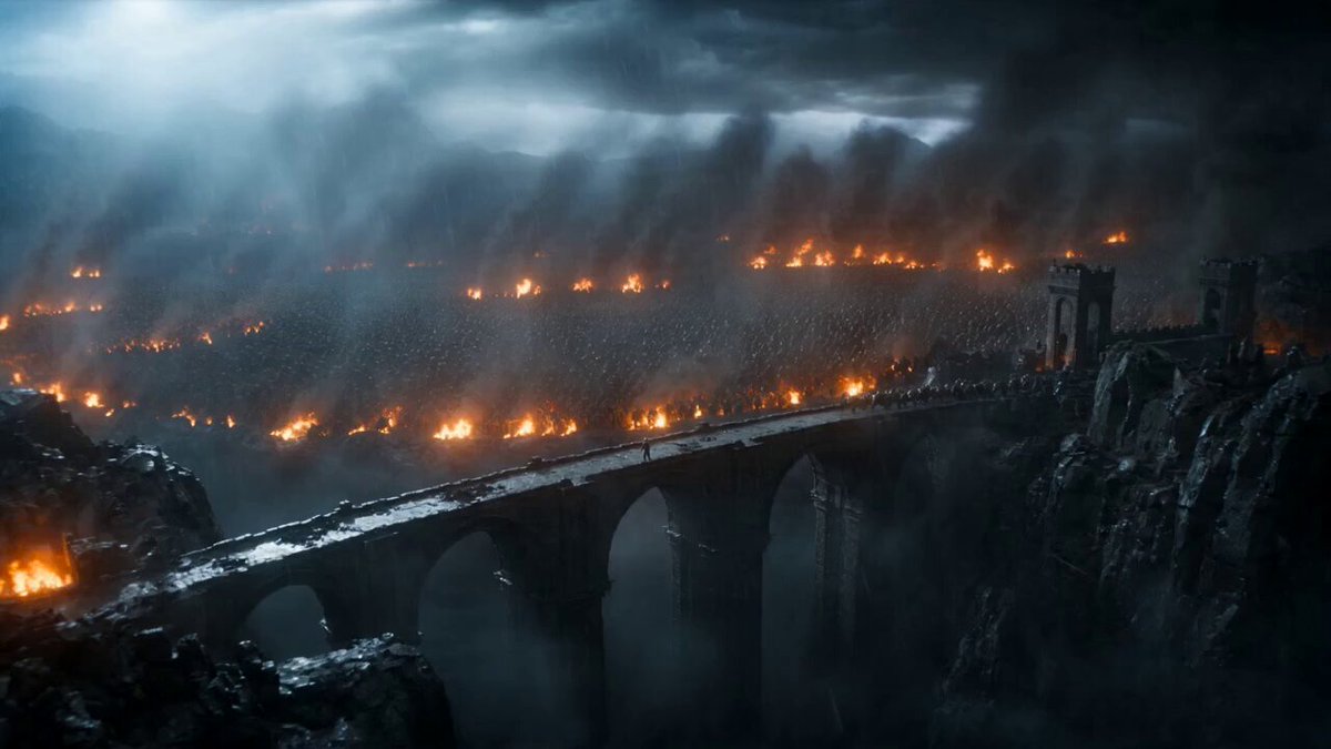 Epic Knight Battle on Ruined Bridge