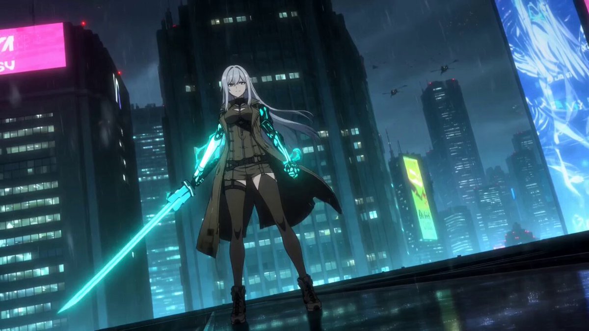 Cybernetische Samurai-Anime-Action