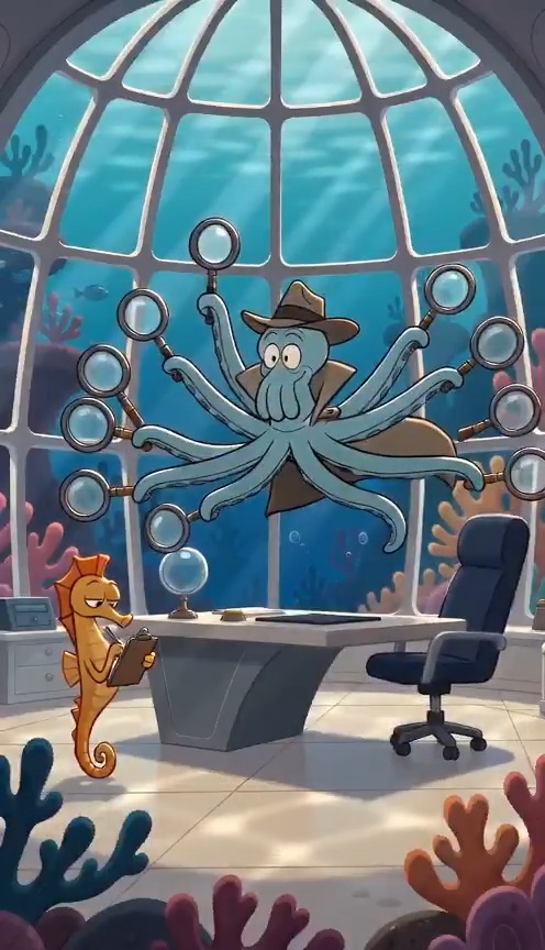 Französischer Comic-Krimi mit Oktopus-Detektiv