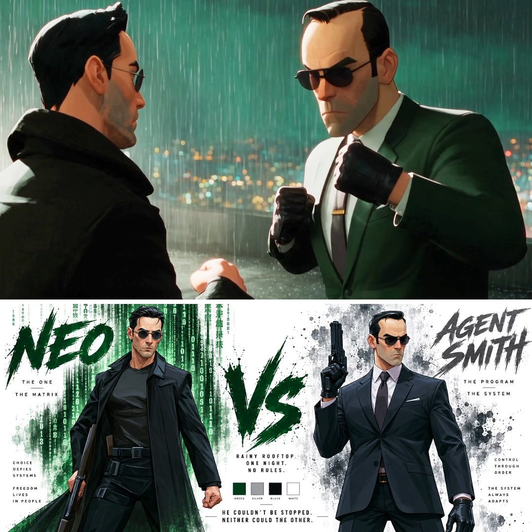 Neo vs Agent Smith Fight