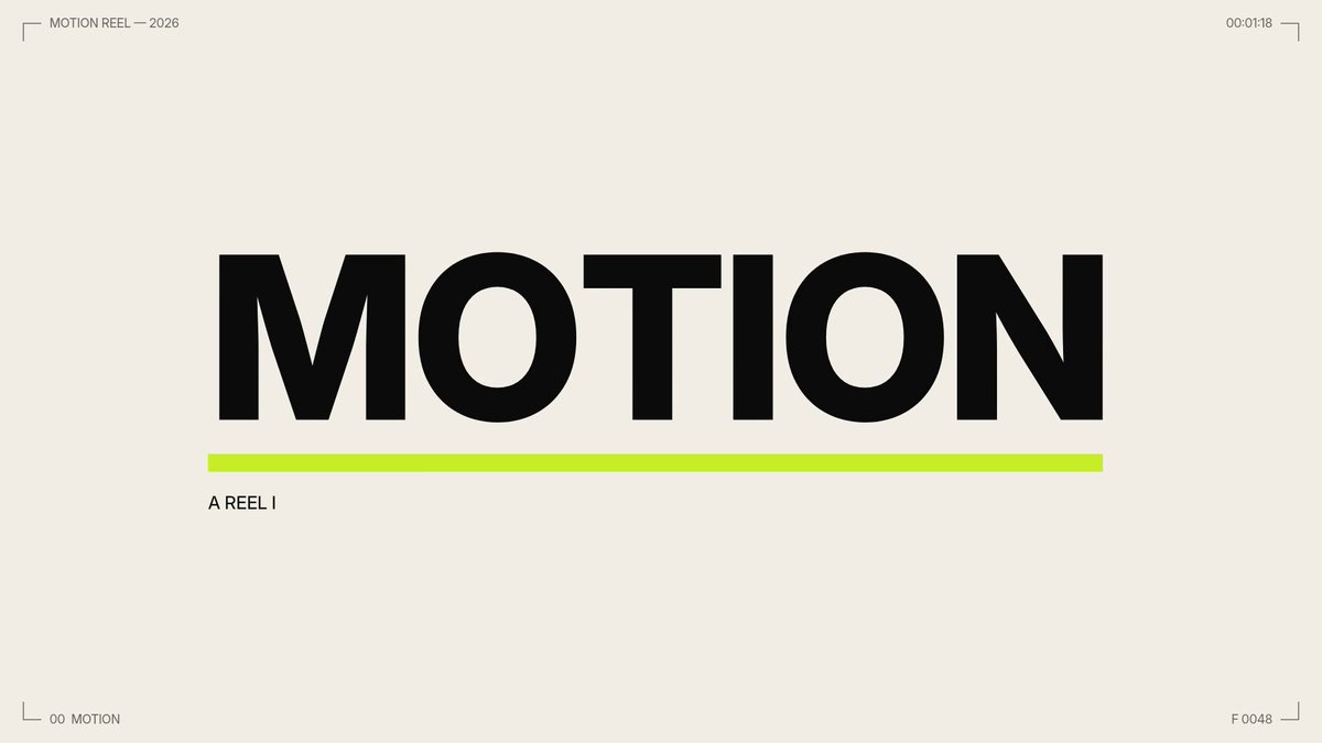 Motion Designer Showreel