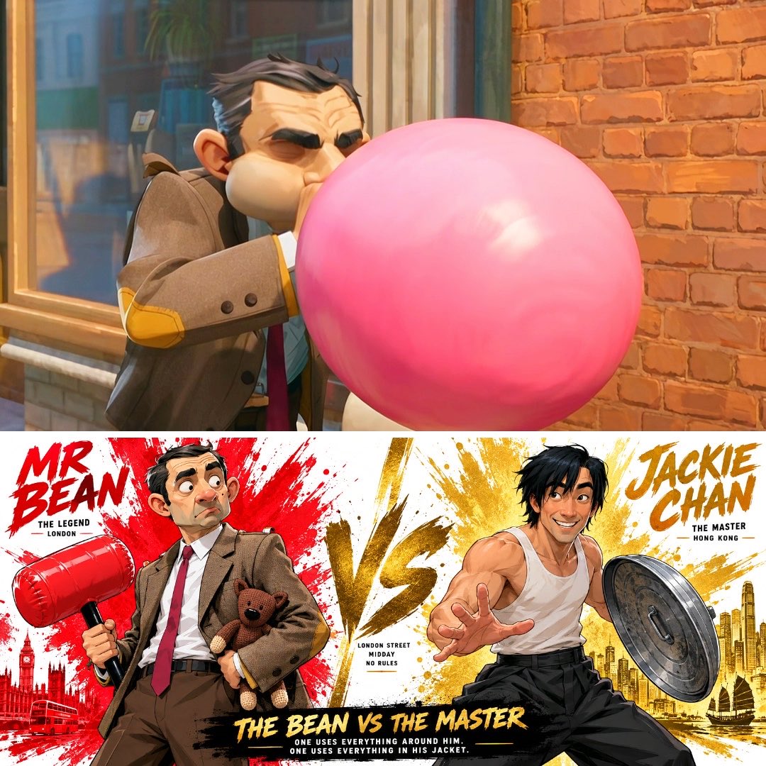 Mr Bean Street Fight